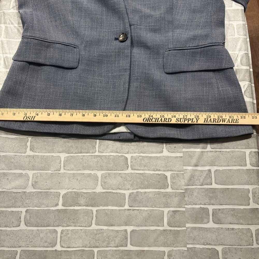 DKNY Blazer Women 12Blue Jacket Coat‎ Career Preppy One Button Lined NEW - Picture 11 of 15